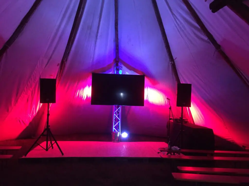 Vortragszelt mit Technik